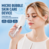 Microbubble Oxygen Hydration Facial Pore Cleanser and Purple Reusable Ice Roller Set with Waste Separation Design, 3 Level Vacumn Suction and 6 Replaceable Heads - Portable Facial Pore Cleaning & Cooling Kit for Home & Travel Skincare