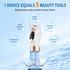Microbubble Oxygen Hydration Facial Pore Cleanser and Purple Reusable Ice Roller Set with Waste Separation Design, 3 Level Vacumn Suction and 6 Replaceable Heads - Portable Facial Pore Cleaning & Cooling Kit for Home & Travel Skincare