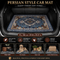 Car Boot Mat 75 x 100cm Persian Floral Style 3 Crystal Velvet Non Slip Liner
