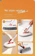 5-piece(Three-section pole+stiff brush+ base plate+fiber cloth+scouring pad) Long Handle Bathroom Floor Scrub Brush  - 180° Rotating Angle, Stainless Steel Pole, Corner Cleaning Design for Tiles, Grout, Bathtub, Shower - Heavy Duty Cleaning Tool