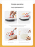 5-piece(Three-section pole+stiff brush+ base plate+fiber cloth+scouring pad) Long Handle Bathroom Floor Scrub Brush  - 180° Rotating Angle, Stainless Steel Pole, Corner Cleaning Design for Tiles, Grout, Bathtub, Shower - Heavy Duty Cleaning Tool