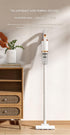 White Cordless Handheld Vacuum Cleaner - 8500Pa Powerful Suction, 700mL Dust Cup, USB Rechargeable with 2000mAh Battery, 3 Brush Heads, 2 Extension Rods, Lightweight Stick Vacuum for Home, Car, Pet Hair, Carpet and Hardwood Floor Cleaning