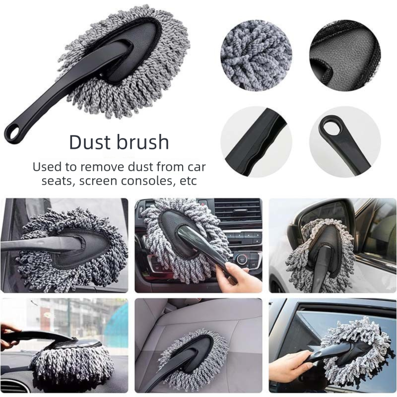 11-Piece Car Wash and Detailing Kit - 9L Blue Collapsible Oxford Fabric Bucket, Microfiber Towels, Wax Brushes, Dust Mitts for Vehicle Cleaning and Outdoor Use