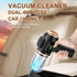 8-piece  Black Handheld Cordless Vacuum Cleaner & Air Duster 2-in-1(2 x 1500mAh), Portable Car and Home Cleaning Vacuum with Digital Display