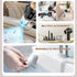 8-piece  Black Handheld Cordless Vacuum Cleaner & Air Duster 2-in-1(2 x 1500mAh), Portable Car and Home Cleaning Vacuum with Digital Display