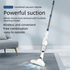 White Cordless Handheld Vacuum Cleaner with Extension Wand -  Wireless Home, Car and Pet Hair Vacuum, USB Rechargeable Lightweight Dust Mite Cleaner