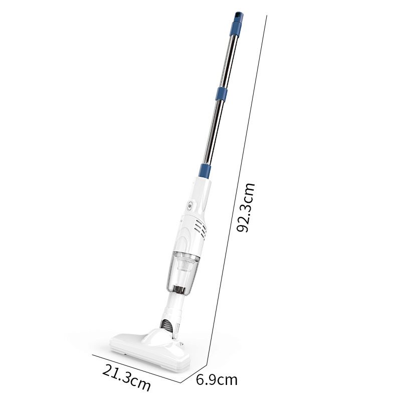 White Cordless Handheld Vacuum Cleaner with Extension Wand -  Wireless Home, Car and Pet Hair Vacuum, USB Rechargeable Lightweight Dust Mite Cleaner