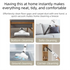 White Cordless Handheld Vacuum Cleaner with Extension Wand -  Wireless Home, Car and Pet Hair Vacuum, USB Rechargeable Lightweight Dust Mite Cleaner