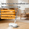 White Cordless Electric Spray Mop with LED Light Adjustable Handle Wireless Self-Propelled Floor Cleaner for Wooden flooring, tile flooring, concrete flooring