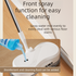 White Cordless Electric Spray Mop with LED Light Adjustable Handle Wireless Self-Propelled Floor Cleaner for Wooden flooring, tile flooring, concrete flooring
