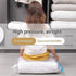 8-piece Vacuum Storage Bags Set(2 small, 2 medium, 2 large, 1 extra large, 1 hand pump)- Heavy Duty Space Saving Compression Bags for Clothes Quilts Bedding Moisture Proof Wardrobe Organisation Travel Storage Reusable Durable Seal
