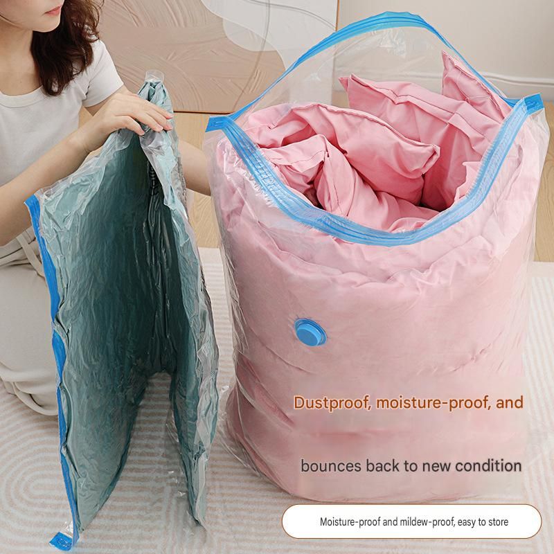 12-piece Vacuum Storage Bags Set(4 medium, 4 large, 3 extra large, 1 hand pump)- Heavy Duty Space Saving Compression Bags for Clothes Quilts Bedding Moisture Proof Wardrobe Organisation Travel Storage Reusable Durable Seal