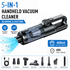 Black and Grey Cordless Handheld Vacuum Cleaner 17000Pa High Suction Portable Rechargeable 5 in 1 Car Home Cleaning Device Multi Function Dust Removal Tool Lightweight Easy Clean ECO MAX Modes
