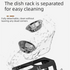 Black Adjustable Elevated Dog Bowl Stand with Stainless Steel Double Bowls, Foldable Raised Pet Feeding Station for Medium & Large Dogs, Anti-Slip Height Adjustable Food and Water Feeder