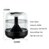 Black 650ML USB Mini Humidifier with Aromatherapy Function, Cool Mist Air Humidifier for Bedroom, Home Office, Quiet Large Mist Output Diffuser with Night Light