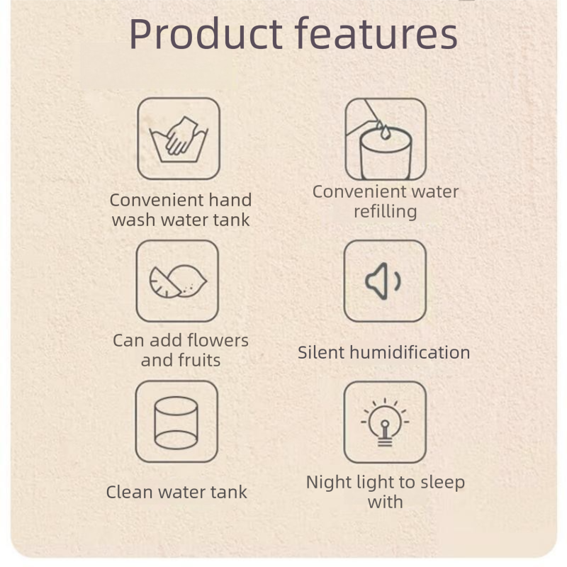 White 650ML USB Mini Humidifier with Aromatherapy Function, Cool Mist Air Humidifier for Bedroom, Home Office, Quiet Large Mist Output Diffuser with Night Light