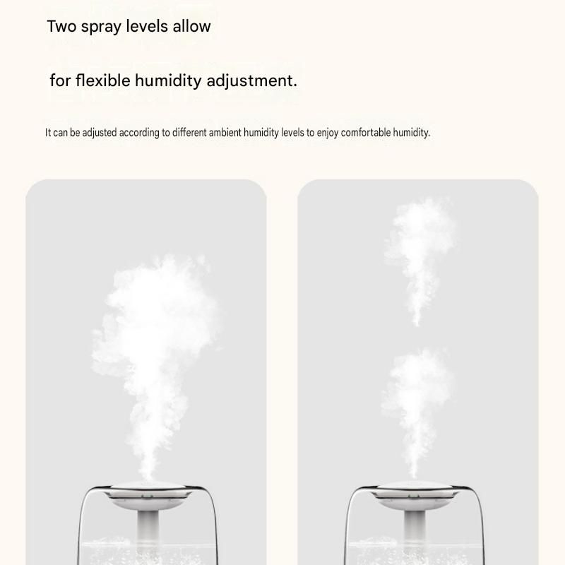 White 650ML USB Mini Humidifier with Aromatherapy Function, Cool Mist Air Humidifier for Bedroom, Home Office, Quiet Large Mist Output Diffuser with Night Light