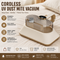 White Cordless UV-C Mite Remover Vacuum - 400ml Dust Cup, High-Frequency Tapping, Ergonomic Handle, Deep Cleaning for Bedding carpet Sofa Pet Hair