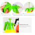 2L Orange Pressure Sprayer - PP Plastic Garden Watering Can with Adjustable Brass Nozzle, Hand Pump for Plants and Home Cleaning