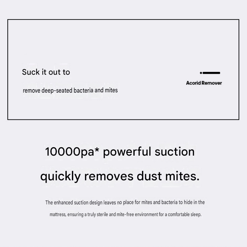 Visualized dust box White Wireless UV Mite Remover Vacuum - 10000Pa Strong Suction, High Frequency Tapping, Washable HEPA Filter, Carpet Mite Remover，Lightweight Handheld Cleaner for Bed Sofa Pet Hair