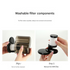 Visualized dust box White Wireless UV Mite Remover Vacuum - 10000Pa Strong Suction, High Frequency Tapping, Washable HEPA Filter, Carpet Mite Remover，Lightweight Handheld Cleaner for Bed Sofa Pet Hair