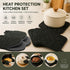 Black Heat Resistant Oven Mitts Set 1 Pair and 4 Pot Holders Quilted Cotton Kitchen Heat Protection Gloves and Pads Silver Coated Non Slip Baking Cooking Kitchen Accessories
