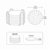Black 8 Piece Handmade Braided Cotton Coasters Set with Holder 4.3 Inch Round Absorbent Drink Coasters Heat Resistant Table Protection Cup Mats for Home Kitchen