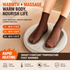 Green USB Heated Foot Massager Foot Warmer Mat Electric Foot Heating Pad with Vibration Modes 3 Heat Levels 45C 50C 55C for Home Office Winter Comfort Portable Compact Design