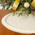 White Knitted Christmas Tree Skirt 24 Inch 62cm Round Cable Knit Tree Base Cover