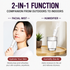 White 2 in 1 Portable Facial Mist Humidifier Nano Mist Sprayer Hydration Device USB Rechargeable Skin Moisturising Sprayer for Home Office Travel Beauty Skincare