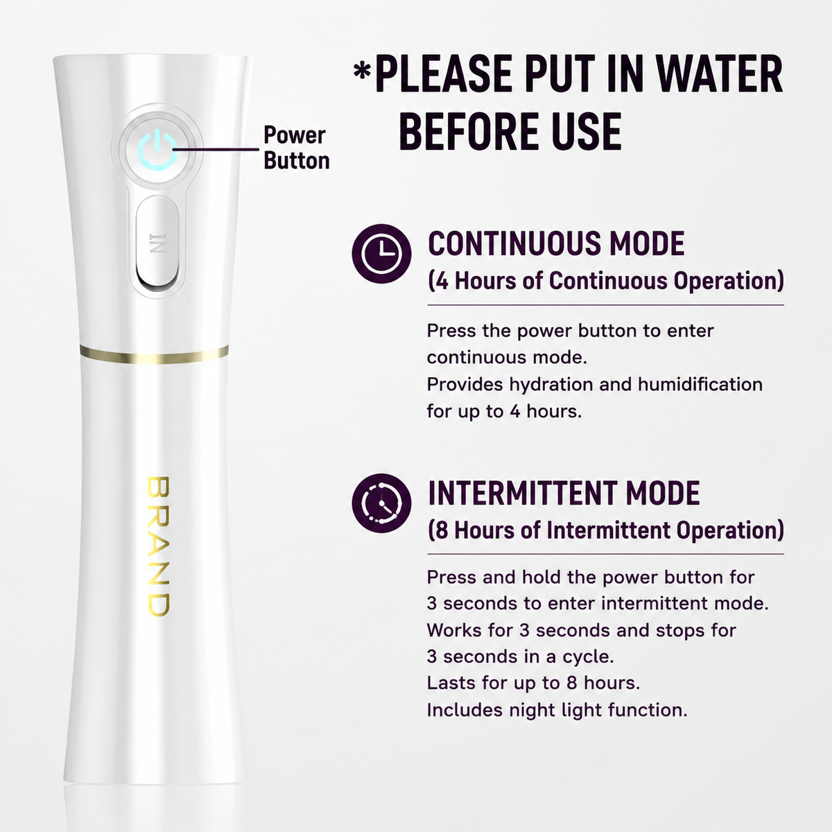 Red 2 in 1 Portable Facial Mist Humidifier Nano Mist Sprayer Hydration Device USB Rechargeable Skin Moisturising Sprayer for Home Office Travel Beauty Skincare