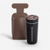 Black Car Aroma Diffuser Humidifier with Brown Storage Box, USB Powered Car Air Freshener Mist Maker, Portable Vehicle Humidifier with Organizer Holder, Essential Oil Diffuser for Auto Interior Decoration