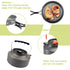Orange Camping Cookware Set for 2–3 People – Portable Outdoor Cooking Pot, Frying Pan & 1.1L Kettle Kit with Stainless Steel Plates, Cups & Cutlery, Lightweight Non-Stick Camping Cook Set for Hiking, Picnic, Backpacking & RV Travel