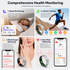 Smart Ring Size 11 (Black) – Frosted Black Wellness Tracker with Heart Rate, Blood Oxygen, Sleep, Steps and Mood Monitoring, IP68 Waterproof USB Magnetic Charging Ring
