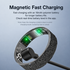 Smart Ring Size 11 (Black) – Frosted Black Wellness Tracker with Heart Rate, Blood Oxygen, Sleep, Steps and Mood Monitoring, IP68 Waterproof USB Magnetic Charging Ring