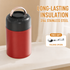 Red 1050ml Thermal Food Jar with Spoon Portable Insulated Lunch Container Vacuum Soup Cup Leakproof Food Flask for Office Travel Camping Stew Rice Porridge Meal Prep