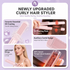 Pink Portable Cordless Hair Straightener Brush Rechargeable Mini Hair Styling Comb, USB-C Fast Charging, 4 Temperature Settings 140-220°C, Anti-Scald Design, Travel Hair Straightener for Home & On-the-Go Styling