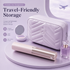 Brown Portable Cordless Hair Straightener Brush Rechargeable Mini Hair Styling Comb, USB-C Fast Charging, 4 Temperature Settings 140-220°C, Anti-Scald Design, Travel Hair Straightener for Home & On-the-Go Styling