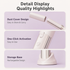 Brown Portable Cordless Hair Straightener Brush Rechargeable Mini Hair Styling Comb, USB-C Fast Charging, 4 Temperature Settings 140-220°C, Anti-Scald Design, Travel Hair Straightener for Home & On-the-Go Styling