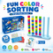 Colour Sorting Stacking Game with 50 Challenge Cards, Single Player Logic Puzzle and Ring Matching Tabletop Activity for Family Game Nights, Parties and Brain Training