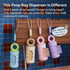 Blue Pet Poop Bag Dispenser with 4 Waste Bag Rolls Portable Dog Waste Bag Holder Clip-On Leash Dispenser Twist Lock Refillable Pet Waste Bag Carrier for Dog Walking Travel Outdoor Accessories