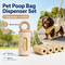 Purple Pet Poop Bag Dispenser with 4 Waste Bag Rolls Portable Dog Waste Bag Holder Clip-On Leash Dispenser Twist Lock Refillable Pet Waste Bag Carrier for Dog Walking Travel Outdoor Accessories