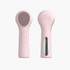 Pink Heated Silicone Facial Cleansing Brush - Dual Sided, Rechargeable, 3 Vibration Levels, Magnetic Charging for Daily Skincare, Bathroom and Travel