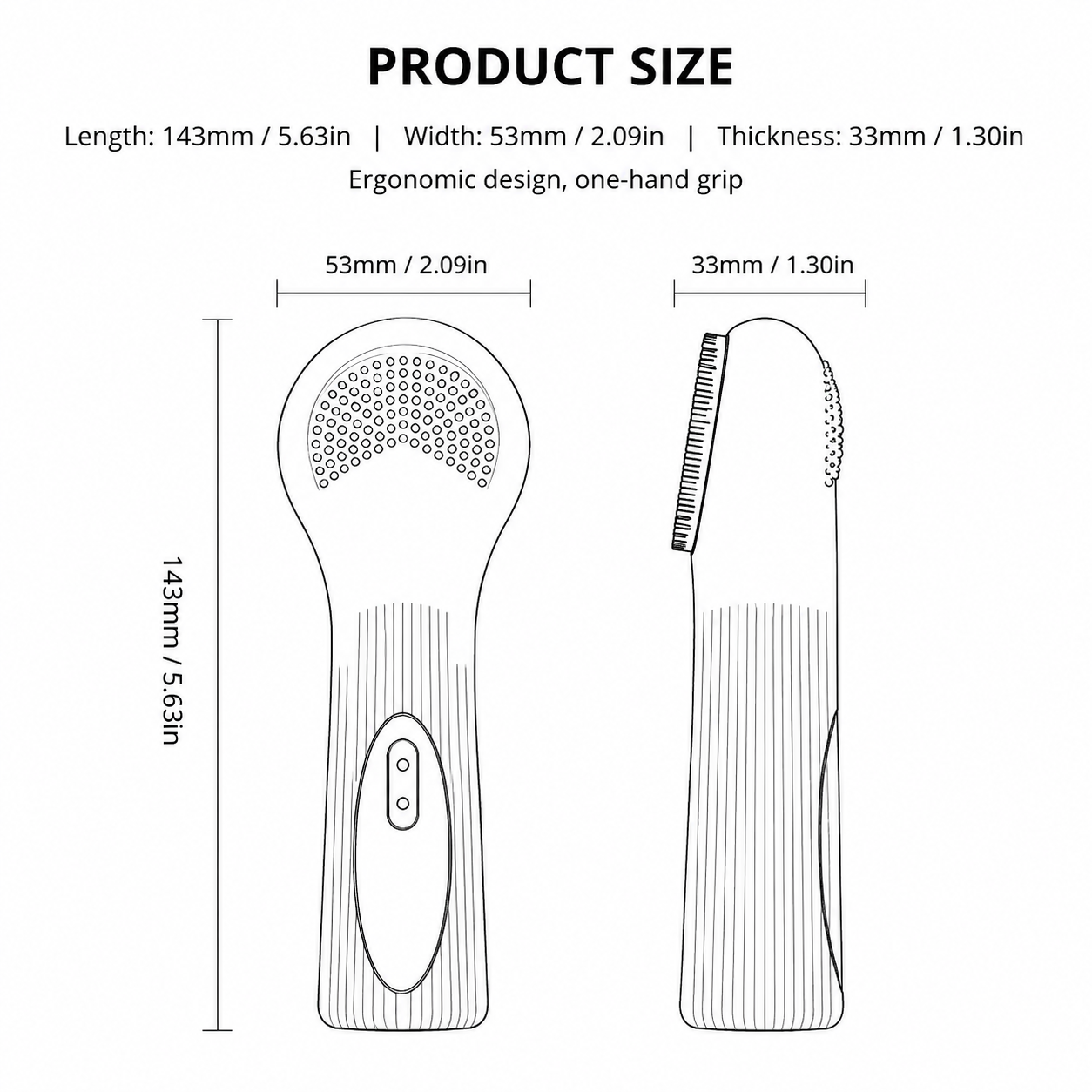 Pink Heated Silicone Facial Cleansing Brush - Dual Sided, Rechargeable, 3 Vibration Levels, Magnetic Charging for Daily Skincare, Bathroom and Travel