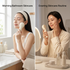 Beige Heated Silicone Facial Cleansing Brush - Dual Sided, Rechargeable, 3 Vibration Levels, Magnetic Charging for Daily Skincare, Bathroom and Travel
