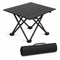Black Portable Folding Table - 57*41cm Carbon Steel Compact Carry Design, Quick Setup and Space Saving Storage for Market Stalls, Camping and Outdoor Use
