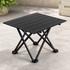 Black Portable Folding Table - 41 x 35 cm Carbon Steel Compact Carry Design, Quick Setup and Space Saving Storage for Market Stalls, Camping and Outdoor Use