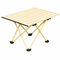 Beige Portable Folding Table - 57*41cm Carbon Steel Compact Carry Design, Quick Setup and Space Saving Storage for Market Stalls, Camping and Outdoor Use