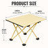 Beige Portable Folding Table - 57*41cm Carbon Steel Compact Carry Design, Quick Setup and Space Saving Storage for Market Stalls, Camping and Outdoor Use