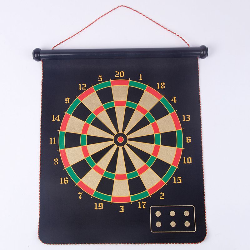 15 Inch Magnetic Dart Board Set - 46 x 38 cm, 3 mm Thick Target with 4 Darts, Compact Indoor Family Game for Home, Parties and Travel